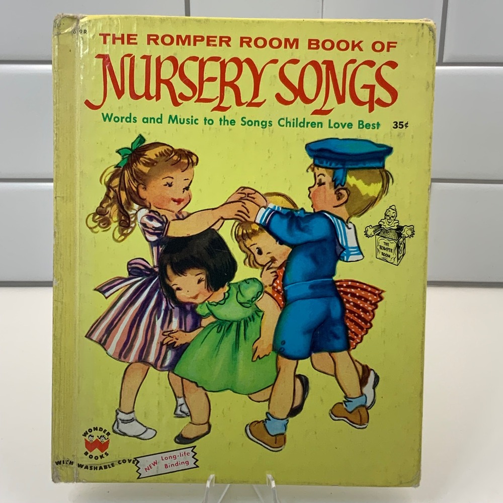 The Romper Room Book of Nursery Songs Wonder Books Vintage Hardcover 619R‎ 1954
